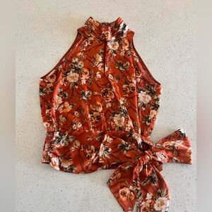 White House Black Market Floral Sleeveless Top